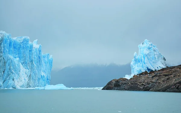 Massive Glacier Wall Perito Moreno Glacier Lake Argentino Los Glaciares — Foto Stock
