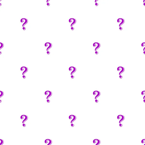 Patrón Sin Costura Signo Interrogación Púrpura Sobre Fondo Blanco —  Fotos de Stock