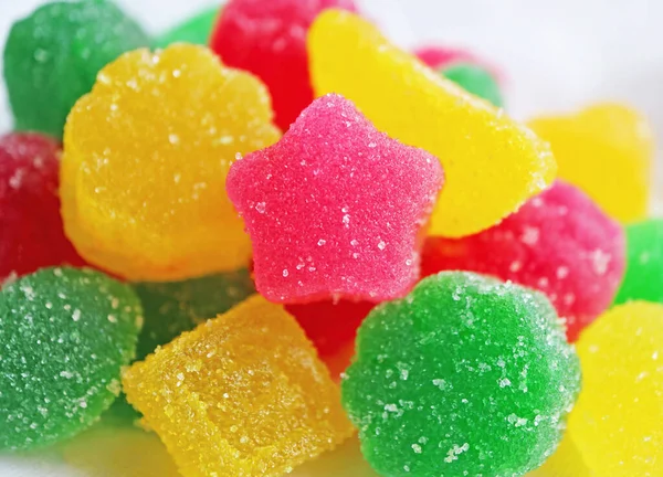 Kapalı Yıldız Yığını Çiçek Şekerli Meyve Şekeri Şekerli Yumuşak Şeker — Stok fotoğraf