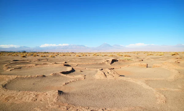 Structure Ancient Settlement Tulor Licancabur Volcano Backdrop Atacama Desert Northern — Stock Photo, Image