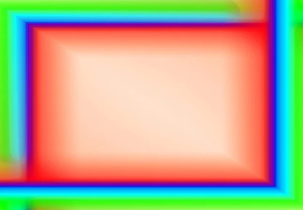 Neon Colored Futuristic 3D水平抽象框架示例 — 图库照片