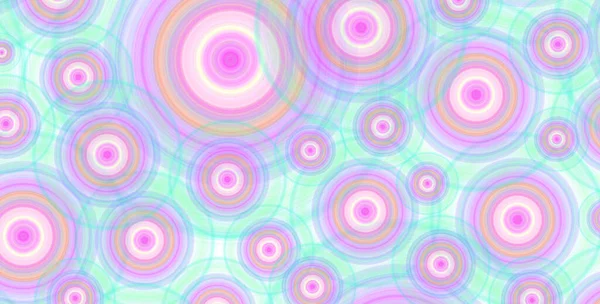 Pastel Lilac Purple and Mint Green Chaotic Circles Pattern for Abstract Background