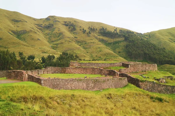 Puka Pukara Vörös Erőd Maradványai Inca Erőd Épült Mély Vörös — Stock Fotó