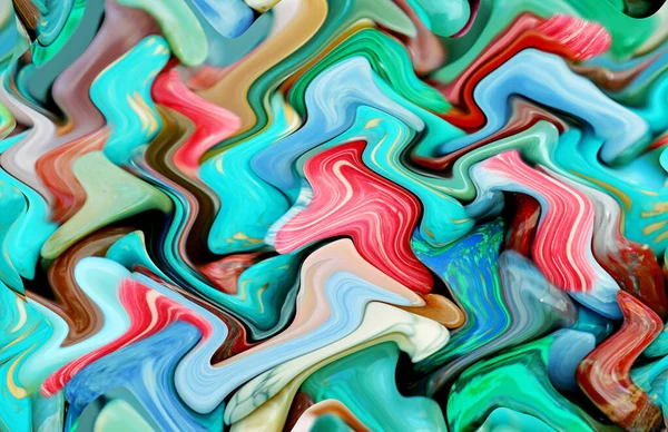 Ilustración Pinturas Óleo Flujo Multicolor Textura — Foto de Stock