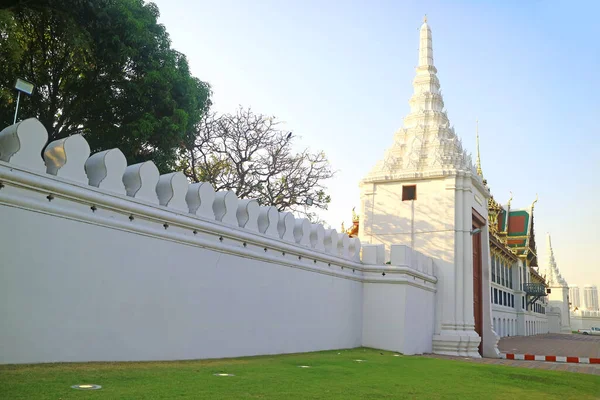 Wat Phra Kaeo Temple Emerald Buddha Grand Palace Widok Zewnątrz — Zdjęcie stockowe