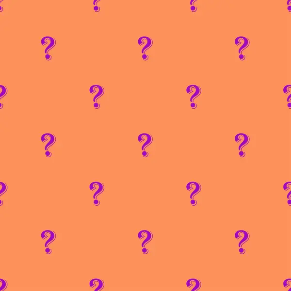 Seamless Pattern Vibrant Purple Question Mark Carrot Orange Backdrop — Stock Photo, Image