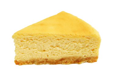 Kremalı fırında peynirli kek dilimi Şeffaf arkaplanda izole edildi, PNG Dosyası