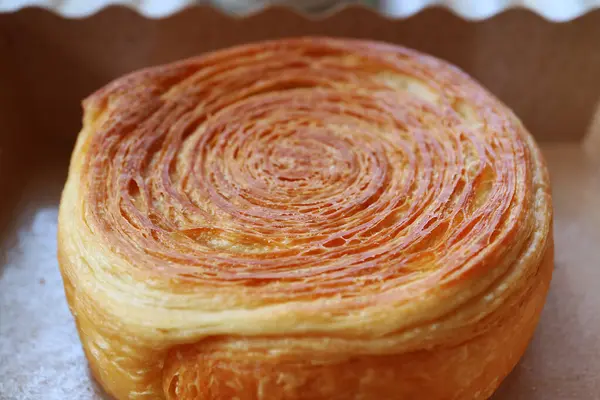 Pendekatan Cincin Kayu Menyukai Tekstur Agung Croissant Stok Gambar