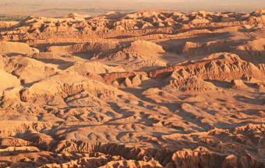 Valle de la Luna ya da Günbatımından Önce Ay Vadisi, Atacama Çölü, Antofagasta Bölgesi, Kuzey Şili, Güney Amerika