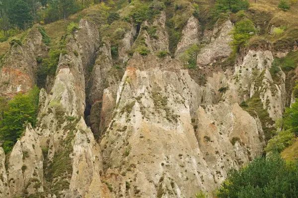 stock image Ancient Artificial Caves in the Rock Formation of the Old Khndzoresk in Syunik Province of Armenia