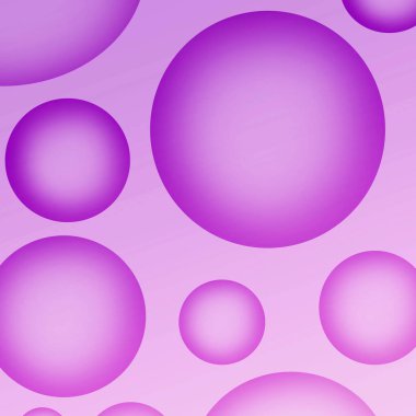 Gradyan Mor 3D Çeşitli Boyutlu Kürelerin Çizimi