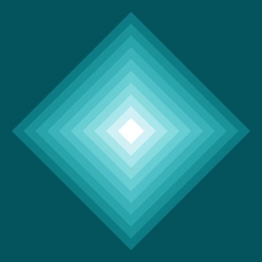 Gradyan Teal mavisi soyut 3B kare elmas şekilli arkaplan