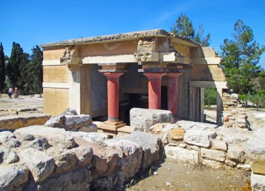 Kuzey Lustral Havzası, Yunanistan 'ın Girit Adası, Knossos Sarayı, Knossos Arkeolojik Alanı' ndaki İnanılmaz Yeraltı Yapıları