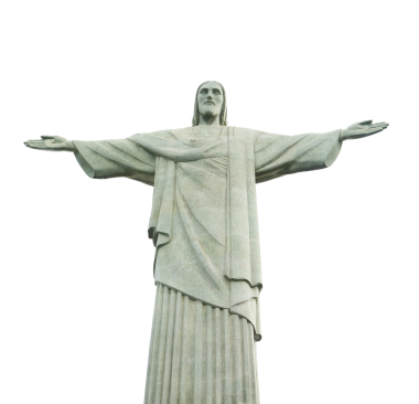 Kurtarıcı İsa Heykeli, Dünyanın Yeni 7 Harikasından biri, Rio de Janeiro 'daki Corcovado Dağı, Brezilya, Güney Amerika Şeffaf Arkaplan, PNG Dosyası