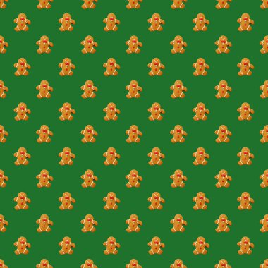 Kusursuz Zencefilli Adam Noel Kurabiyeleri Çam Yeşili Arkaplanda