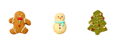 Şeffaf Arkaplan, PNG Dosyasında Seçilebilir Noel Kurabiyeleri