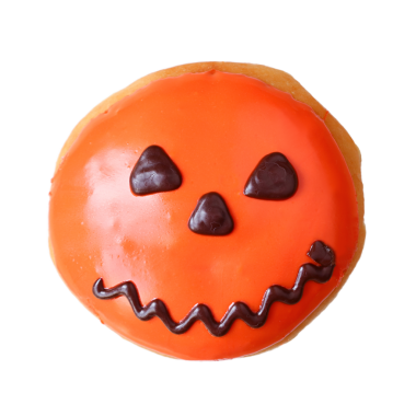 Jack O Lantern Cadılar Bayramı Çöreği Şeffaf Arkaplanda, PNG Dosyası