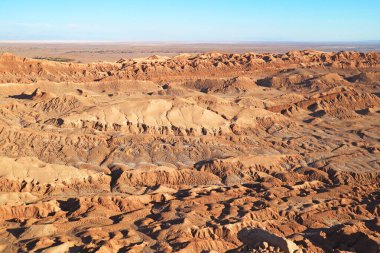 Valle de la Luna 'daki İnanılmaz Kaya oluşumları ya da Ay Vadisi, Atacama Çölü, Los Flamencos Ulusal Rezervi, Kuzey Şili, Güney Amerika