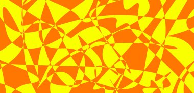 Arkaplan ve duvar kağıtları için parlak sarı ve turuncu fütüristik kaotik desen
