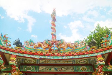 Lao Pun Tao Kong Tapınağı, Songwad Yolu 'ndaki Güzel Tarihi Taoist Tapınağı, Tayland, Bangkok Çin Mahallesi