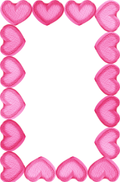 Muhteşem Pembe Kalp Şekerlemeleri Şeffaf Arkaplan Çerçevesi, PNG Dosyası