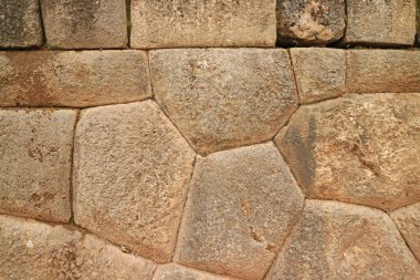 Incredible Inca Stonework of Sacsayhuaman Citadel Stone Wall, UNESCO World Heritage Site in Cusco, Peru, South America
