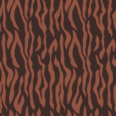 Kusursuz hayvan izlerinin vektör çizimi kaplan desenini düz bir şekilde gösteriyor. Memelilerin kürk duvar kağıtları soyut