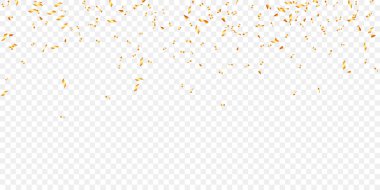 Tebrik kartı, bayram bayramı, yıldönümü, sürpriz ve tebrik için parlak altın konfeti.