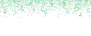 Bayram, doğum günü partisi, spor şampiyonu için yeşil konfetili bayrak lüksü, tebrikler.