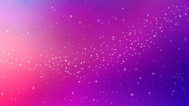 Galaksi arkaplan parlak yıldızlar, Samanyolu, derin uzay duvar kağıdı vektör çizimi. Sihir