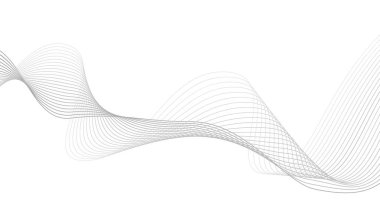 Tarzlanmış çizgi sanat arka planı. Harmanlama aracı, modayı kullanarak oluşturulan çizgilerle soyut gümüş ve beyaz dalga element tasarımı