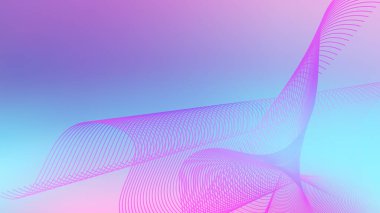 Dinamik dalgalı dokusu olan soyut bir arkaplan. Dijital gelecek teknolojisi basit modern. biçim