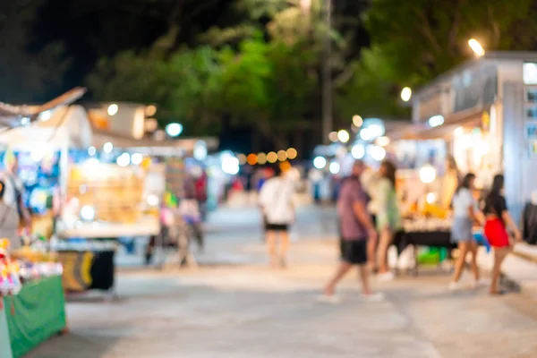 Abstract Blurred Image People Walking Night Market — Stock Photo, Image