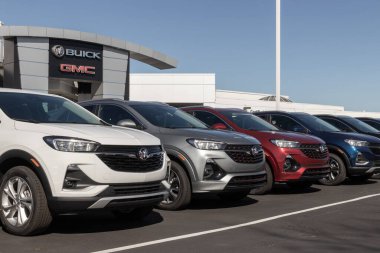 Buick Encore SUV display. The Encore has Amazon Alexa, Apple CarPlay and Android Auto built in.