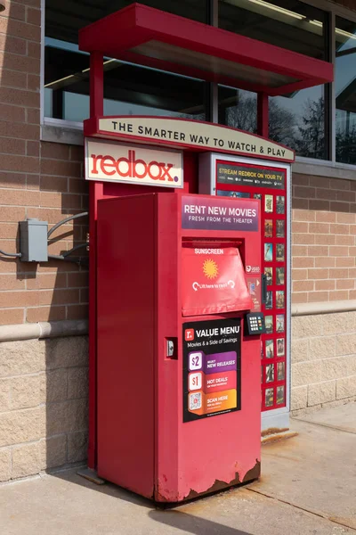 Anderson Circa Maart 2023 Redbox Retail Kiosk Redbox Huurt Dvd — Stockfoto