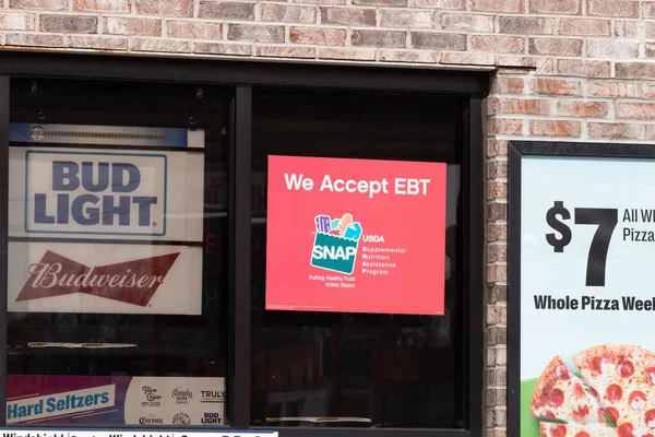 Anderson Circa March 2023 Snap Ebt Accepted Here Sign Snap — 图库照片