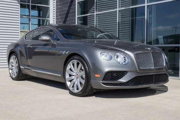 stock image Indianapolis - Circa March 2023: Bentley Continental display at a dealership. Bentley Motors is a British manufacturer of luxury cars and SUVs.