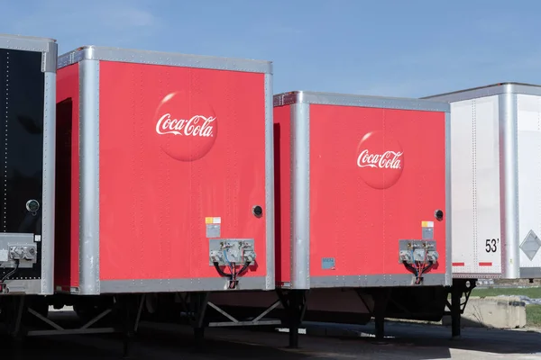 Lafayette 2023 Április Coca Cola Szállító Teherautó Coca Cola Gyárt — Stock Fotó