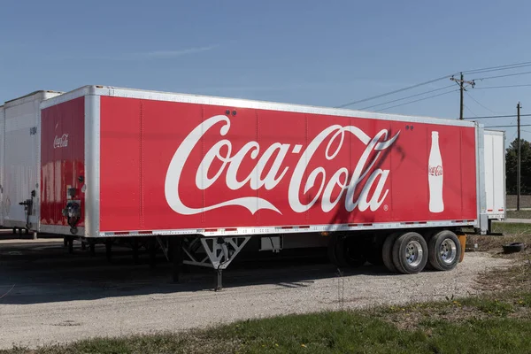 Lafayette 2023 Április Coca Cola Szállító Teherautó Coca Cola Gyárt — Stock Fotó