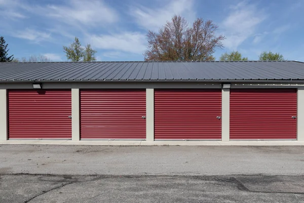 Self Storage Mini Storage Garage Units Personal Warehouse Lockers Provide — Stock Photo, Image