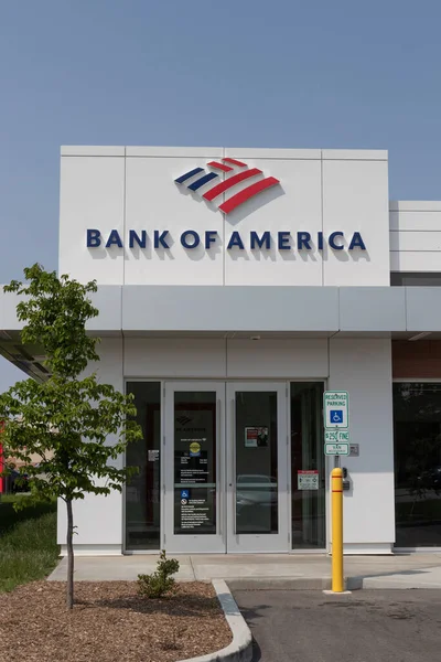 Indianapolis Sekitar Mei 2023 Bank America Bank Investasi Dan Cabang — Stok Foto