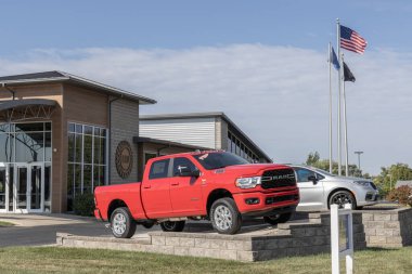 Kokomo - 22 Eylül 2023: UAW yerel. Birleşik Otomobil İşçileri, Stellantis, Chrysler, Ram, Dodge ve Jeep işçilerini temsil eden sendikadır..