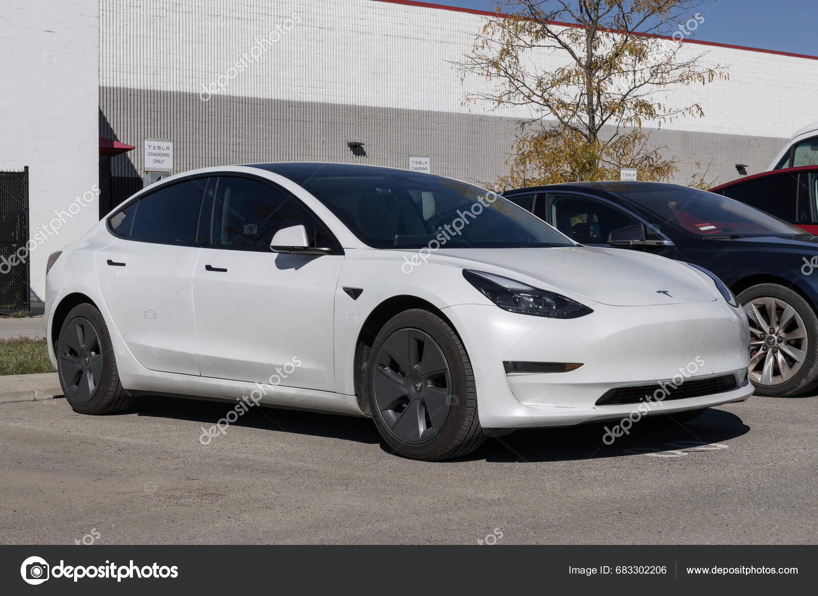 Indianapolis October 2023 Tesla Model Supercharger Charging Station