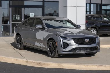 Kokomo - 12 Kasım 2023: Cadillac CT4 V-Serisi. Cadillac CT4 'ü lüks, lüks ve spor modellerinde sunuyor.