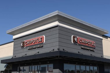 Indianapolis, 16 Mart 2024, Meksika Lokantası. Chipotle, burrito ve taco kasesi restoranları zinciri..