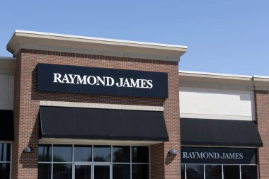 Greenwood - April 13, 2024: Raymond James Financial location. Raymond James is an investment bank and financial services company. clipart