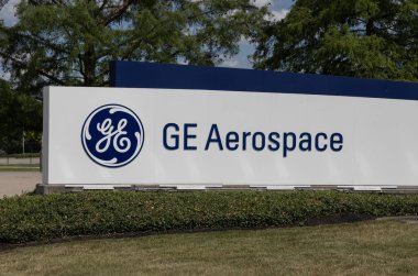 Evendale - 9 Haziran 2024 GE Aerospace dünya karargahı ve jet motoru test tesisi. GE Aerospace eskiden General Electric GE Havacılık 'tı..