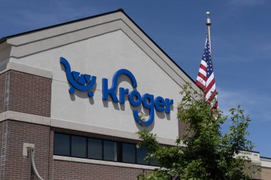 Centerville - 31 Mayıs 2024 Kroger Süpermarket. Kroger, ABD 'deki en büyük market zincirlerinden biridir..