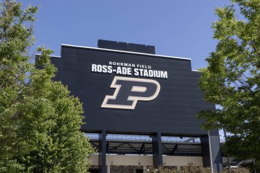 West Lafayette - 11 Haziran 2024: Purdue Üniversitesi Ross-Ade futbol stadyumu. Büyük On 'un bir üyesi olan Purdue Boilermakers Orta Batı' dan takımlara ev sahipliği yapıyor..