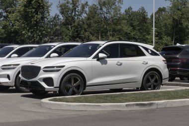 Indianapolis - 30 Haziran 2024: Genesis GV70 Spor Prestiji. Genesis GV70 'e 300HP 2.5L Turboşarjlı GDI motoru sunuyor. MY:2025